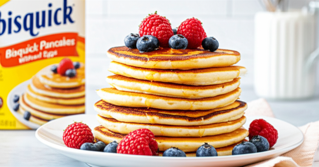 Generate a high-quality, relevant image prompt for an article about: Can I Make Bisquick Pancakes Wi