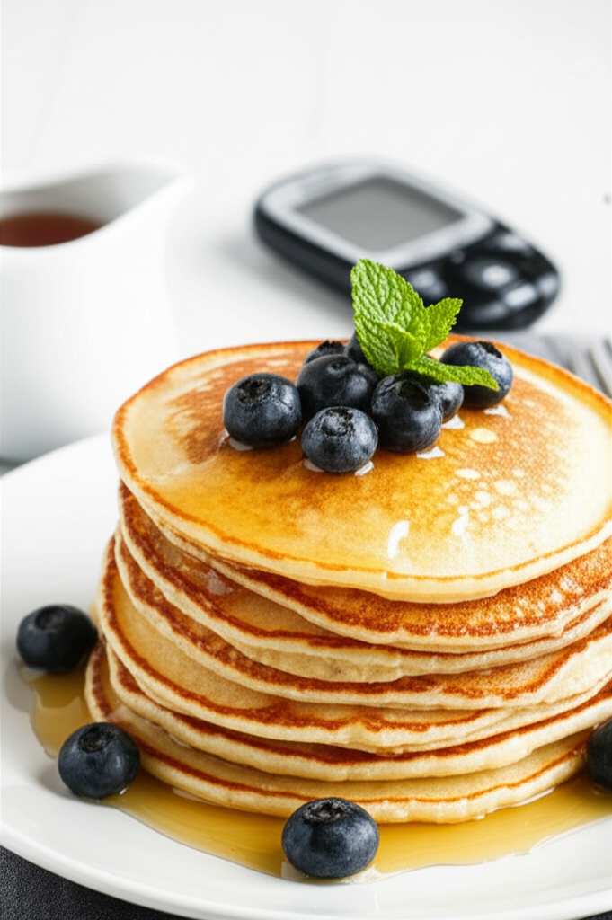 Generate a high-quality, relevant image prompt for an article about: Can Diabetics Have Pancakes? Es